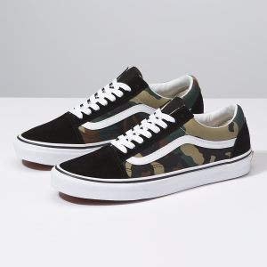 Vans Bayan Spor Ayakkabı Woodland Camo Old Skool Siyah | 91848-679